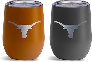 The Memory Company Officially Licensed NCAA 12oz Stemless Tumbler Set – 2-Pack Double-Wall Stainless Steel Home & Away Game Day Cups