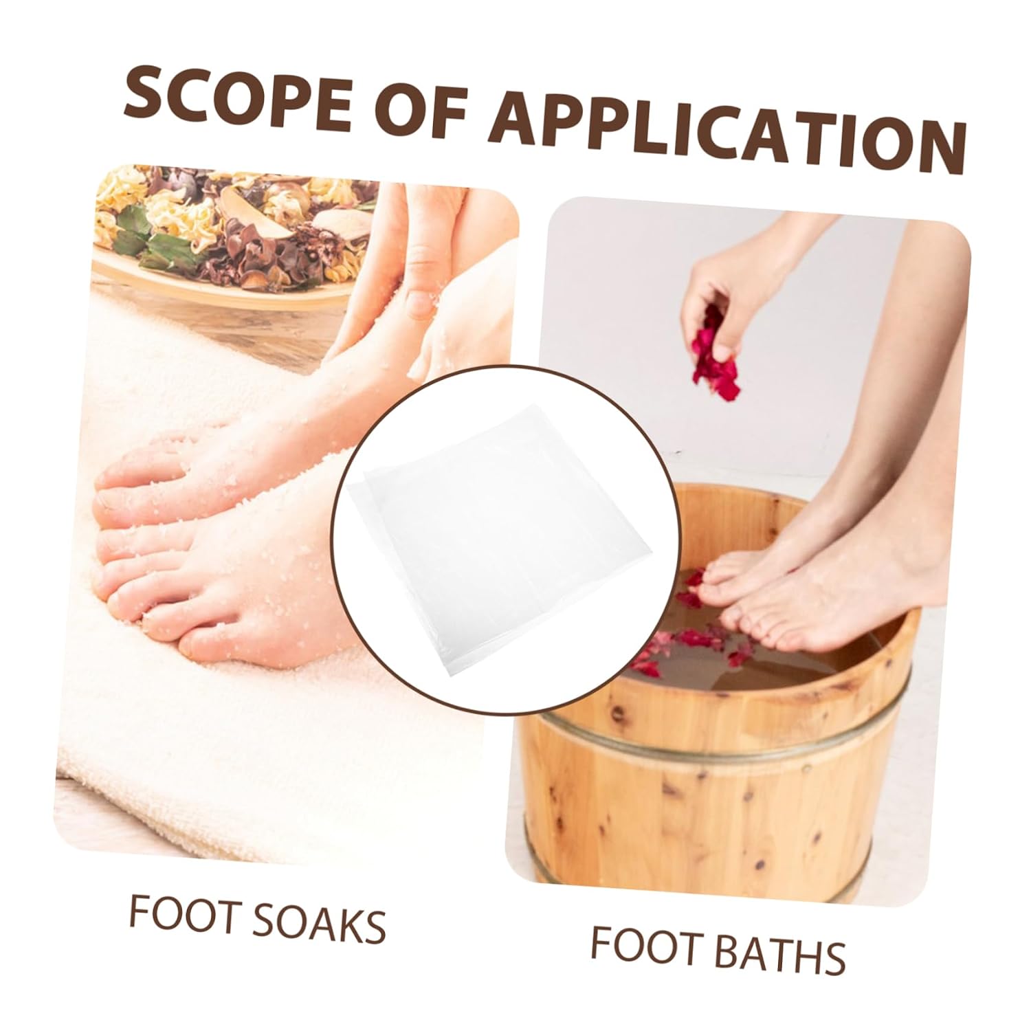 6pcs Disposable Foot Bath Liners Thickened Plastic Soaking Bags for Soak Convenient Single Use for and Relaxation Bath Supplies