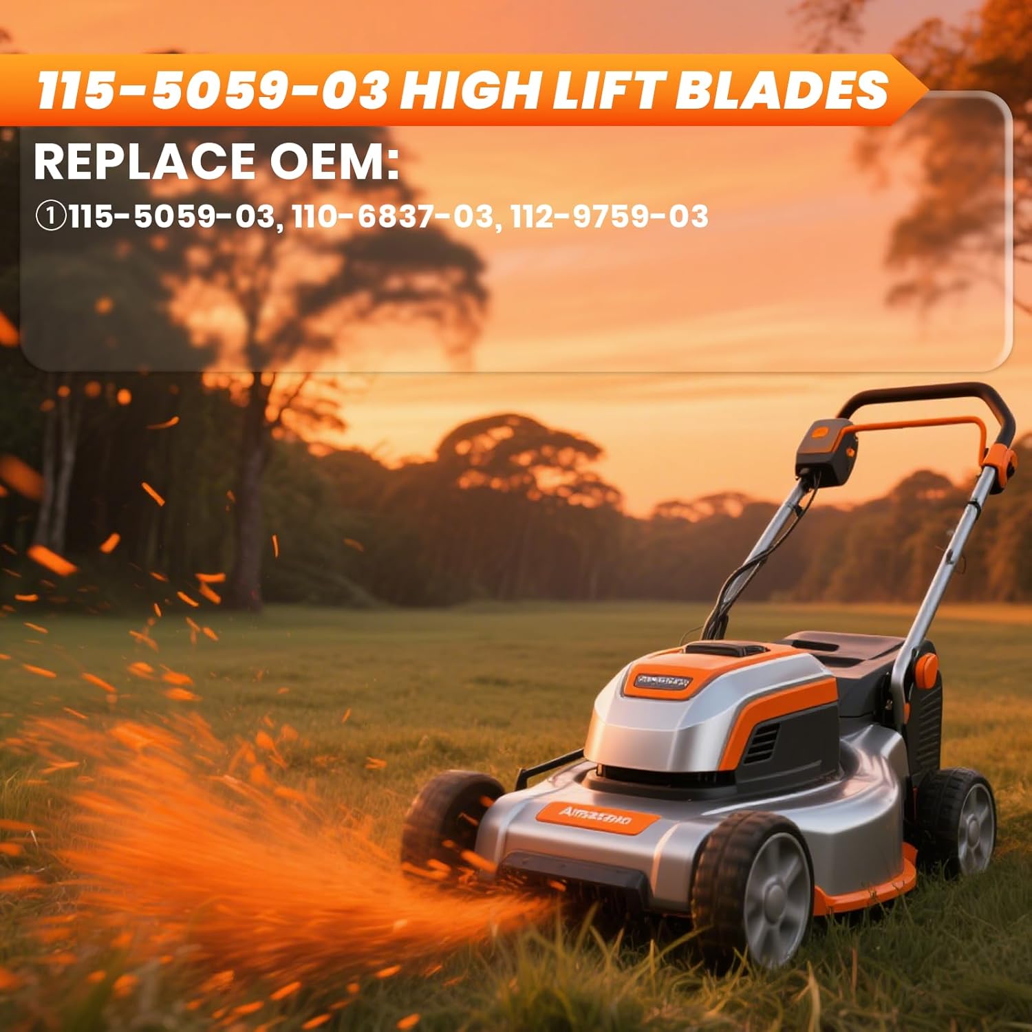 115-5059-03 Mower Blades Fit for Toro Timecutter SS5000 Blades, Compatible with MX5060, 50 Inch Zero Turn Blades, Replace 110-6837-03 112-9759-03, 3 Pack(High Lift)