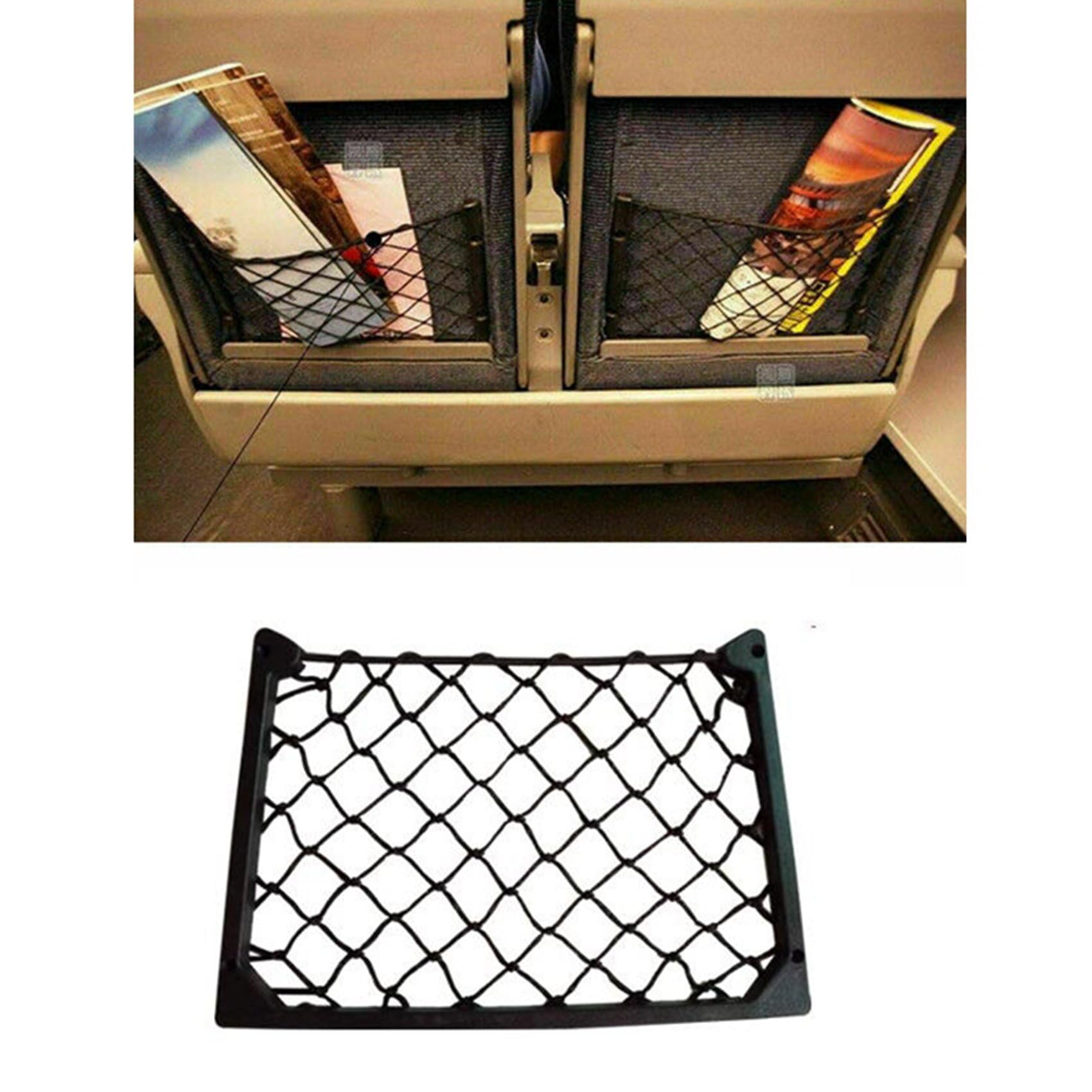 12 Pièces Grand Porte-Revues de Rangement en Filet Élastique Porte-Revues Voiture/Caravane/Camping-Car/Bateau Accessoires de Camping Accessoires de Caravane