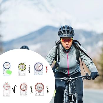 Orientation Compasses, Hiking Navigation Map Scale Ruler Compasses, Multifunctional Magnifier Compasses For Map Reading