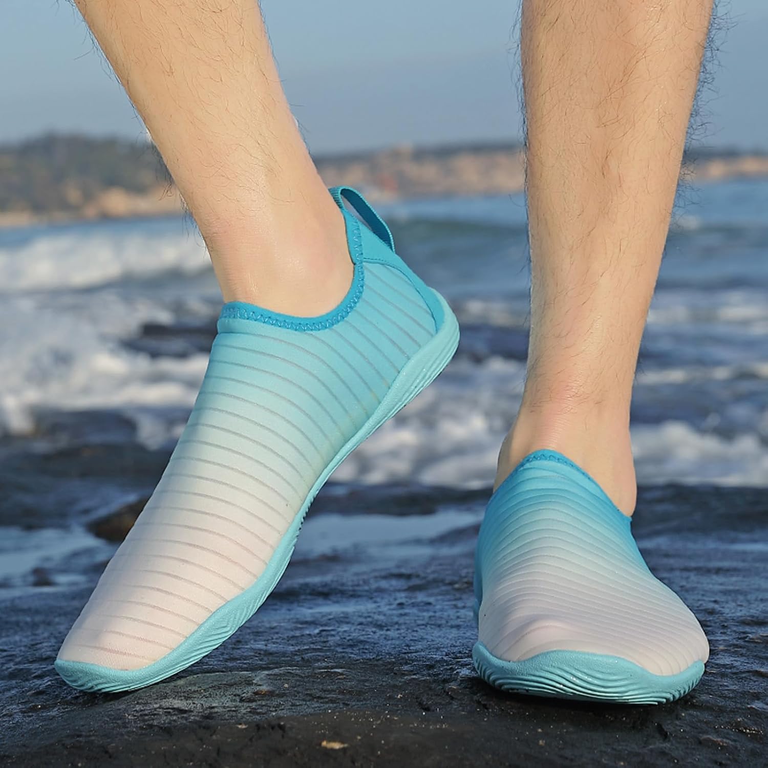 Chaussure Aquatique Plage Barefoot Femme Chaussures Aquatiques Homme De Sandales Plastique D'eau Eau Chausson Piscine Des Pour La Mer Pied Nu Minimalistes Pieds Nus Minimaliste Aller Dans L'eau