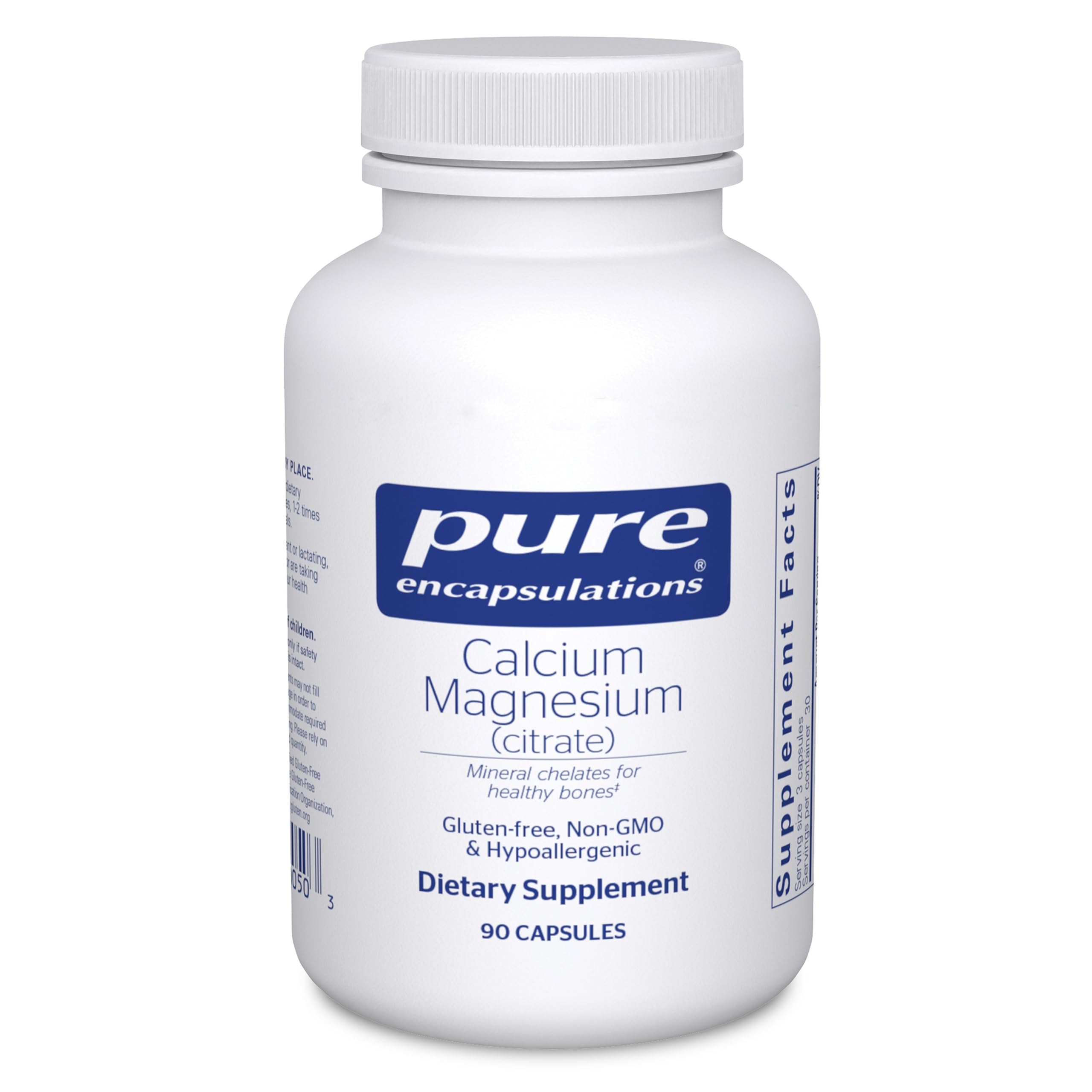 Pure Encapsulations Calcium Magnesium (Citrate), 90 Capsules 90 Count (Pack of 1)