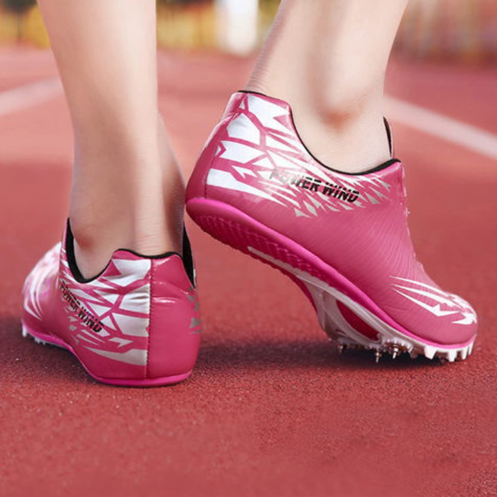 LZQpearl Zapatillas De Atletismo para Hombres Y Mujeres, Zapatillas con Pinchos para Correr Compatibles con 7 Clavos, Zapatillas De Atletismo Unisex para Salto Alto Y Largo Sprint