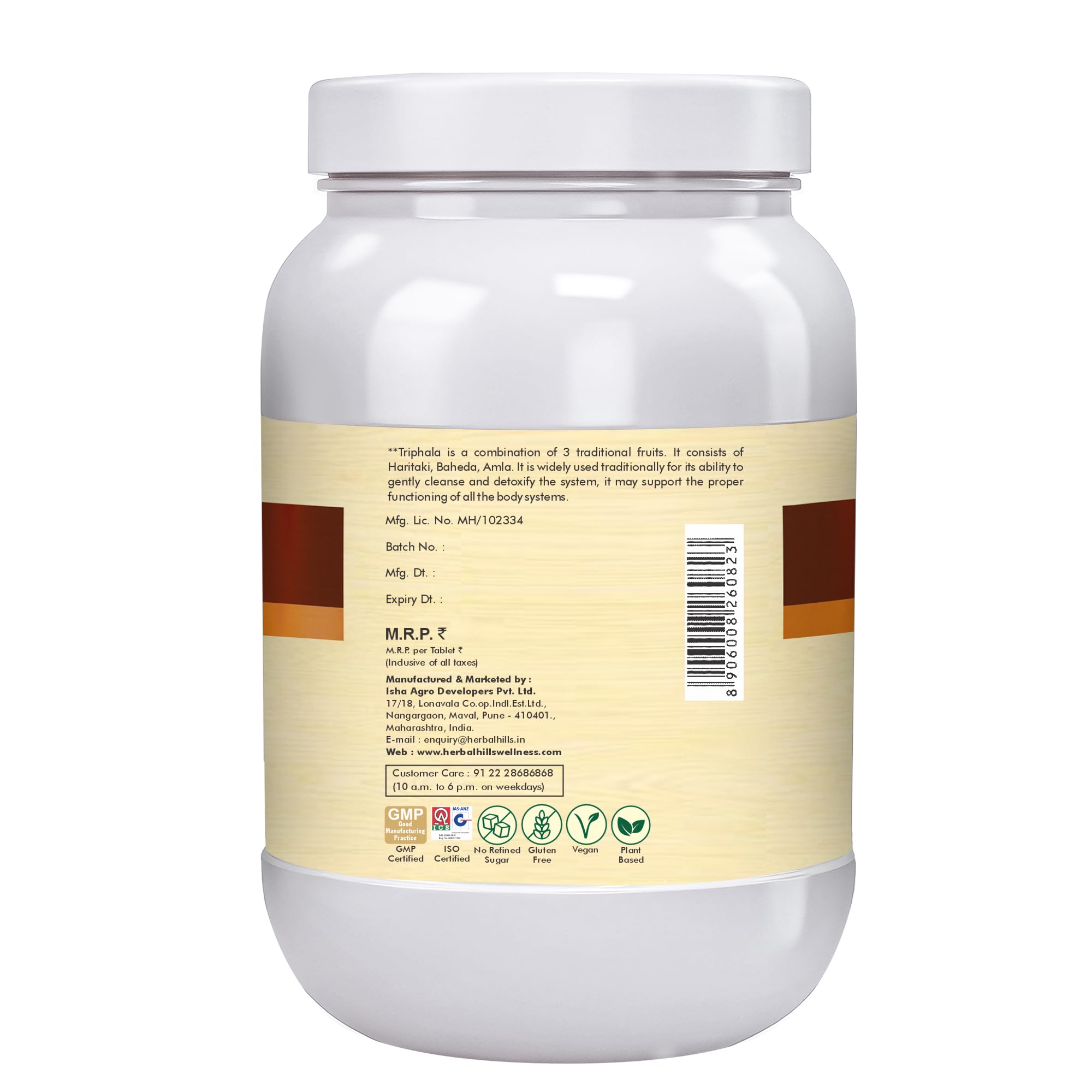 Herbal Hills Triphala Tablets, 700 Count, Pack of 1 — Amazon image 4