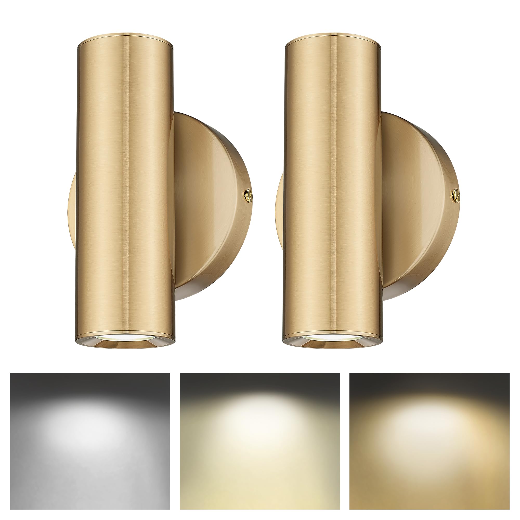 Photo 1 of Cargifak 2 Pack Brass Gold Wall Sconces