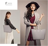 Vista 117 de Montana West Bolso de mano para mujer con asa superior con cadena Gris/Negro