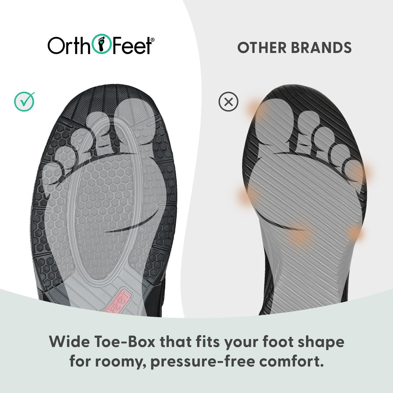 Orthofeet Men's Orthopedic Leather Leo Casual Shoes - Image 6