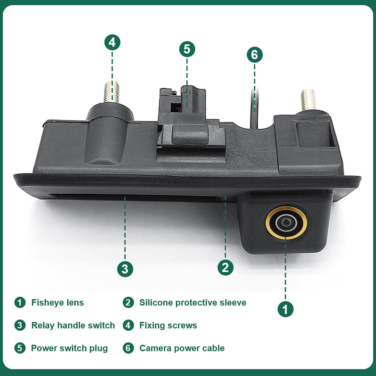 HD 1080P Auto Rückfahrkamera für Audi A4L A5 A3 Q3 Q5 RS6 VW Passat Tiguan Jetta Sharan Lavida Skoda