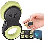Yogi Fidget Toy - Silent Sensory Spinner for Adults & Kids - Stress Relief Fidgets for ADHD, Anxiety - Fidget Toys for Adults - Includes 5 Finger-Fit Rings - Work, School & Travel - Moonlight