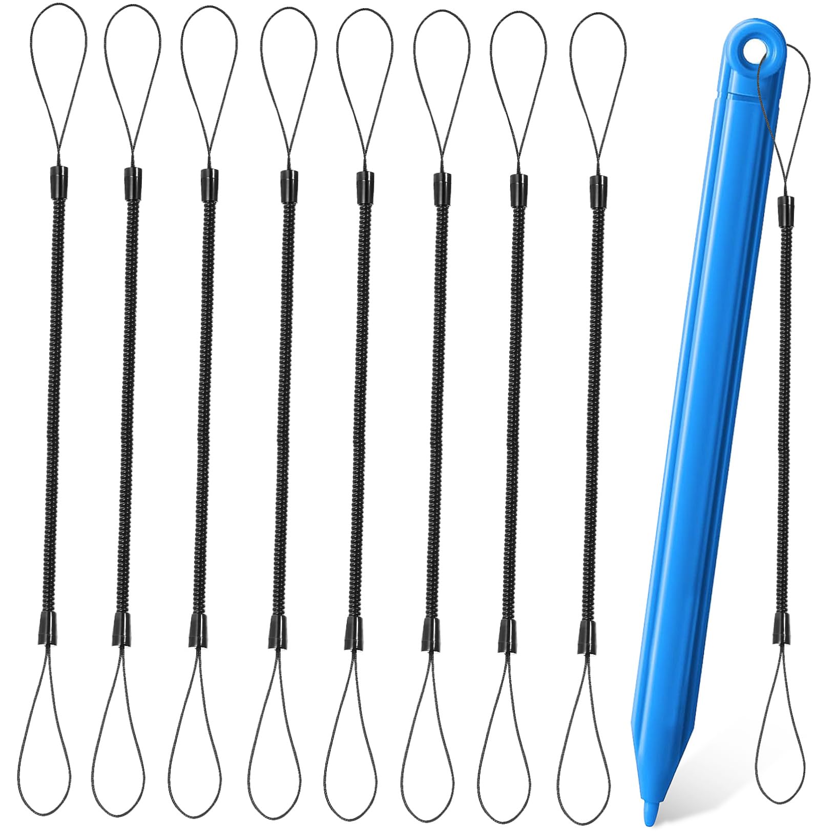 Mipcase Elastic Stylus Tether Lanyard for Pen 8 Pcs Spring Rope Pen Holder Anti-Lost Pen Lanyard Set