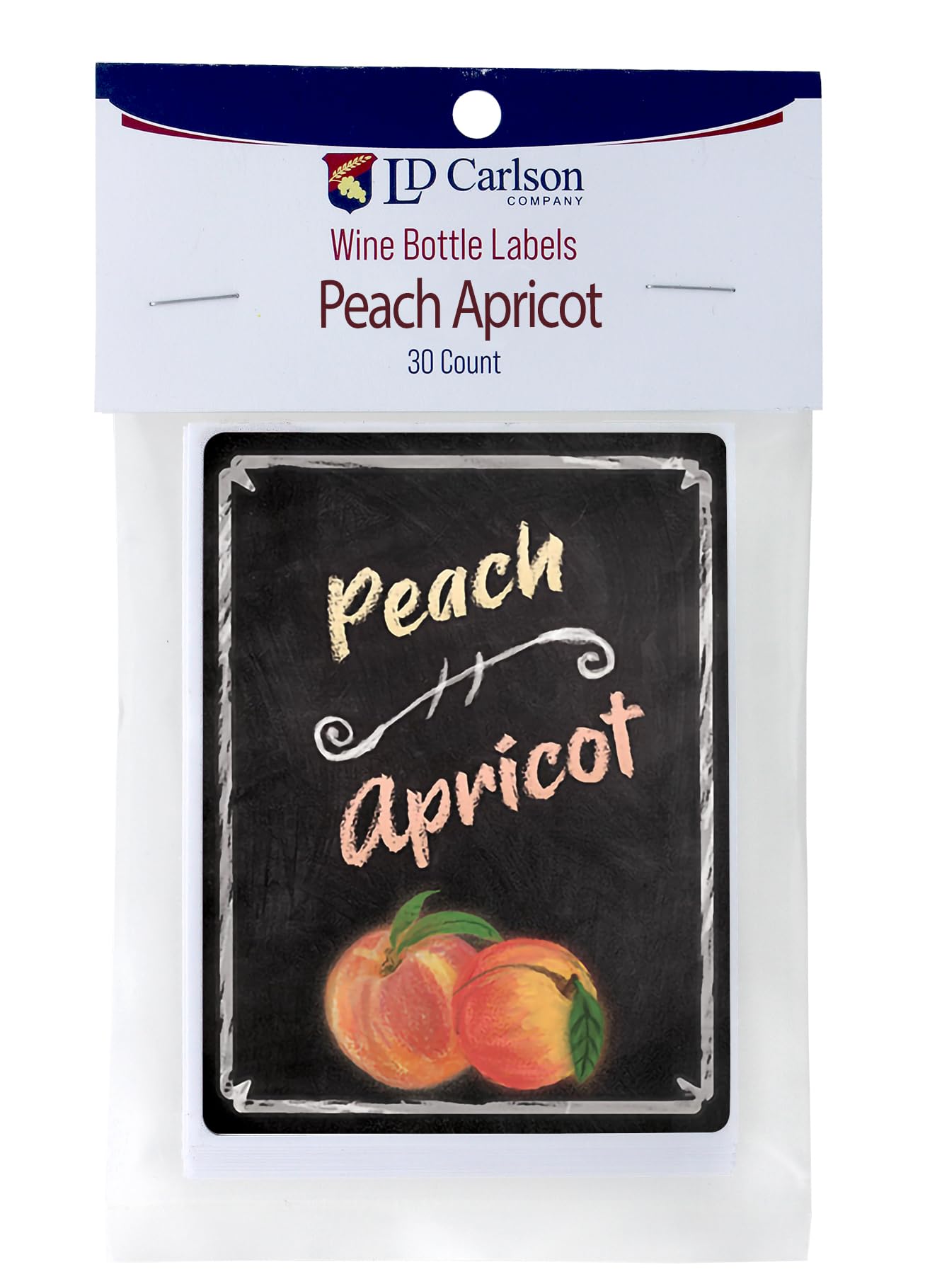 Peach Apricot Wine Labels 30/Pack Mist Collection