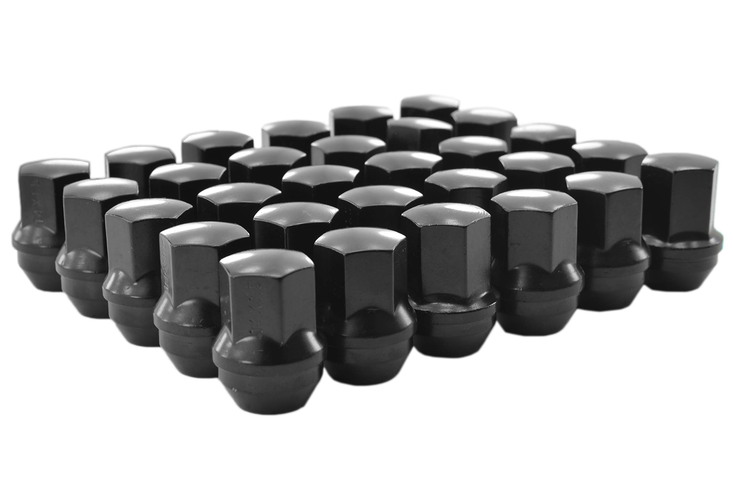 12-19 Ram Truck 1500 Black OEM Factory Style Black Lug Nuts M14x1.5 W/ 22MM Hex Close End 1.5" Tall 5x5.5 New Model Ram 1500 Made in USA (LNRAM141BK-