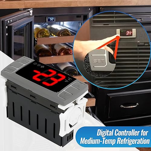 Miniatura 18 de Reemplazo para controladores de temperatura Dixell XR06CX-4N1F1, ideal para refrigeradores/congelador comerciales de 120 V 50-60 Hz, termostato