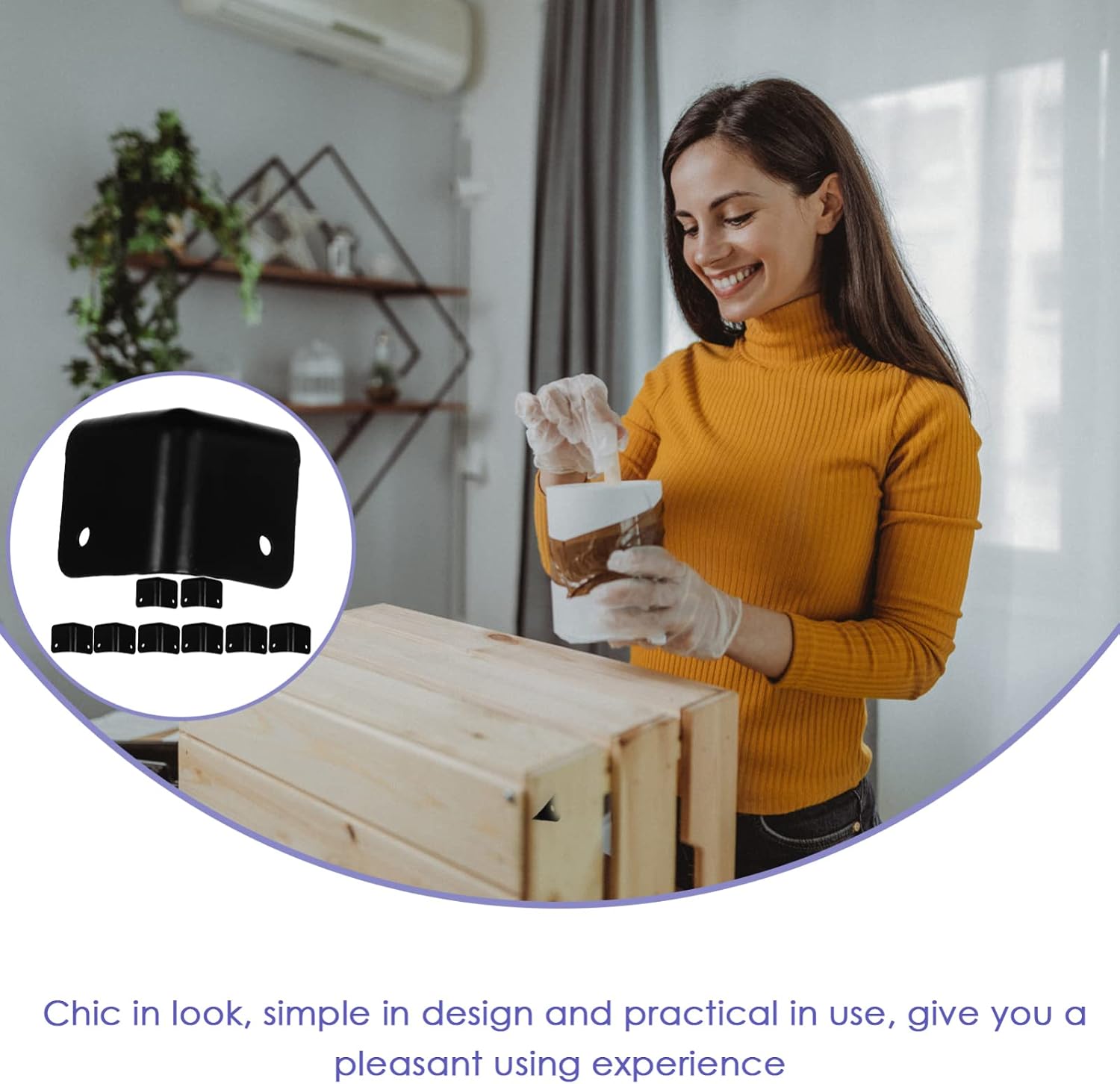 DOITOOL 16pcs Box Speaker Wrap Angle Table Corner Guards Metal Coffee Table Corner Guards Table Corner Safety Bumpers Black Corner Guard Road Case Hardware Case Audio