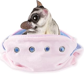 Meow&Woof Sugar Glider - Bolsa de transporte para mascotas pequeñas con correa para abrazar a hurones, ratas, erizos, hámsteres, al aire libre, color rosa
