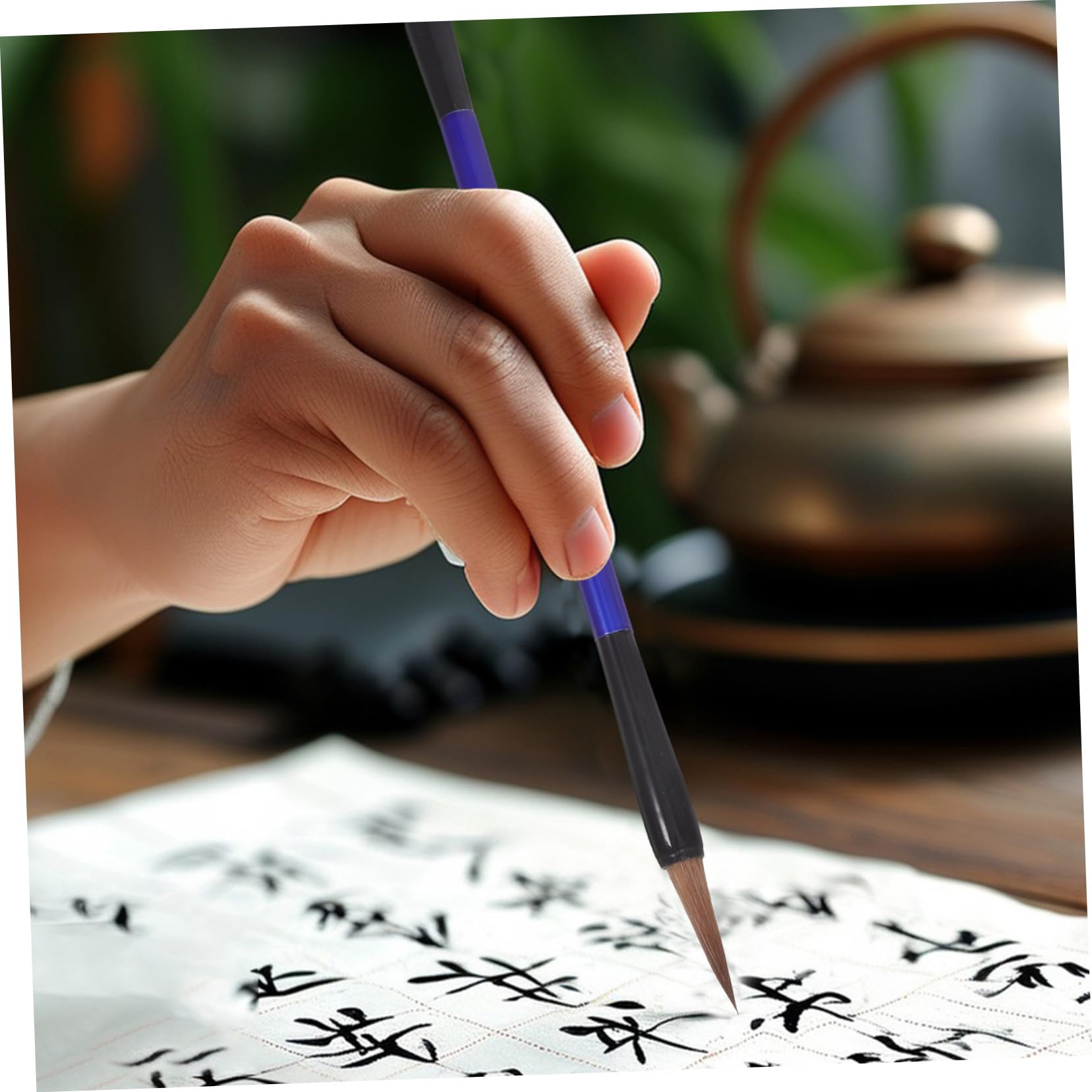 Angoily Completo Pennelli Calligrafia Cinese con ad d e Carta per Scrittura Kit Portatile per Principianti e Pittura Acquerello Giapponese