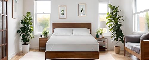 Miniatura 11 de HOOMIC Cubrecolchón de espuma viscoelástica individual de 4 pulgadas, infusión de gel refrescante lavanda, funda de bambú extraíble, patrón de