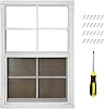 Hryan 18x27 Shed Window for Chicken Coop, Playhouse and Mobihome, White Windows for Exterior Sheds, Mobile Home, Garage and Green House