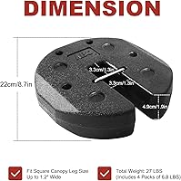 Vista 2 de ABCCANOPY Pesas fáciles de toldo con diseño de bloqueo para resistencia al viento, sin deslizamiento, tiendas de campaña seguras de forma estable