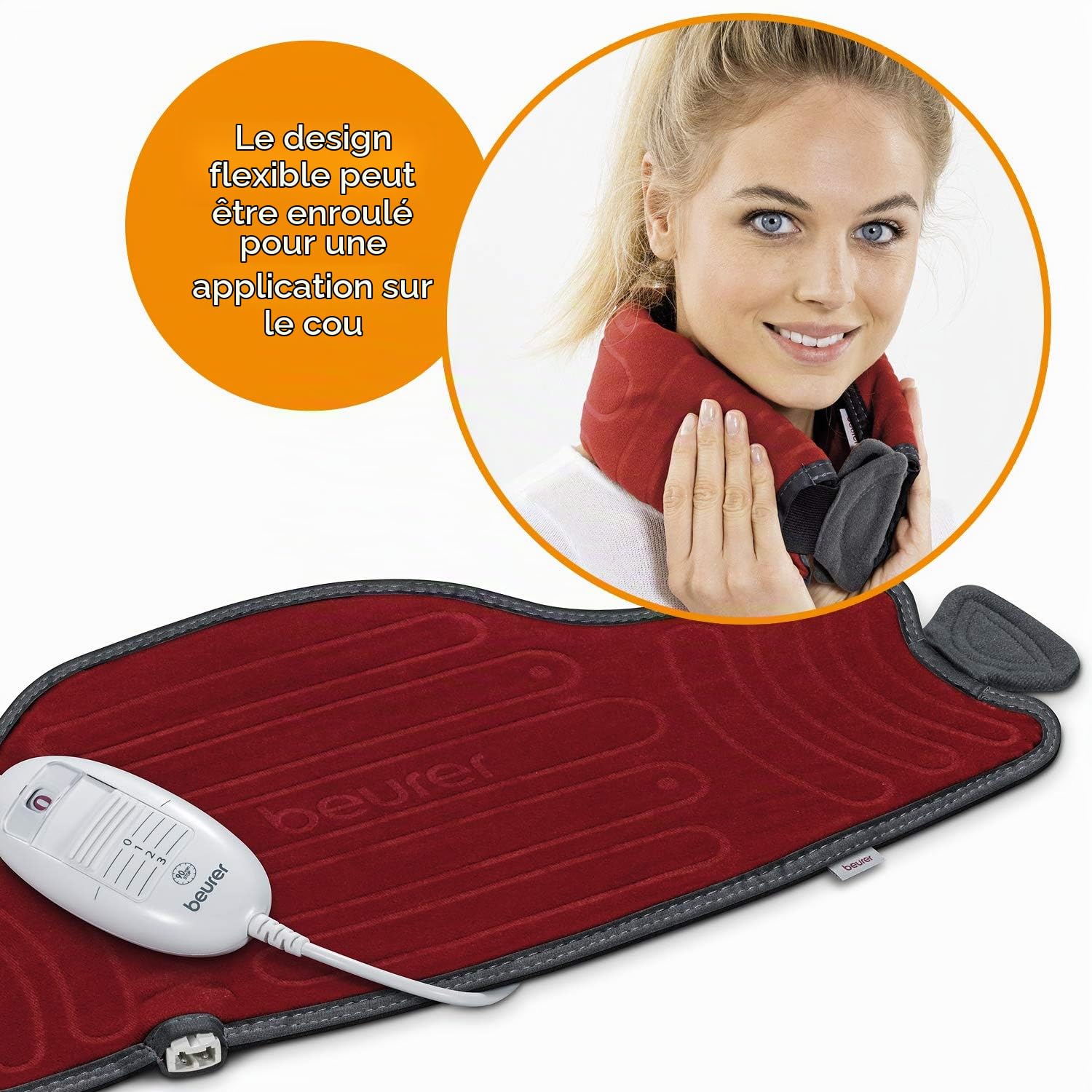 Beurer HK 55 Easyfix Coussin Chauffant Electrique Multifonction
