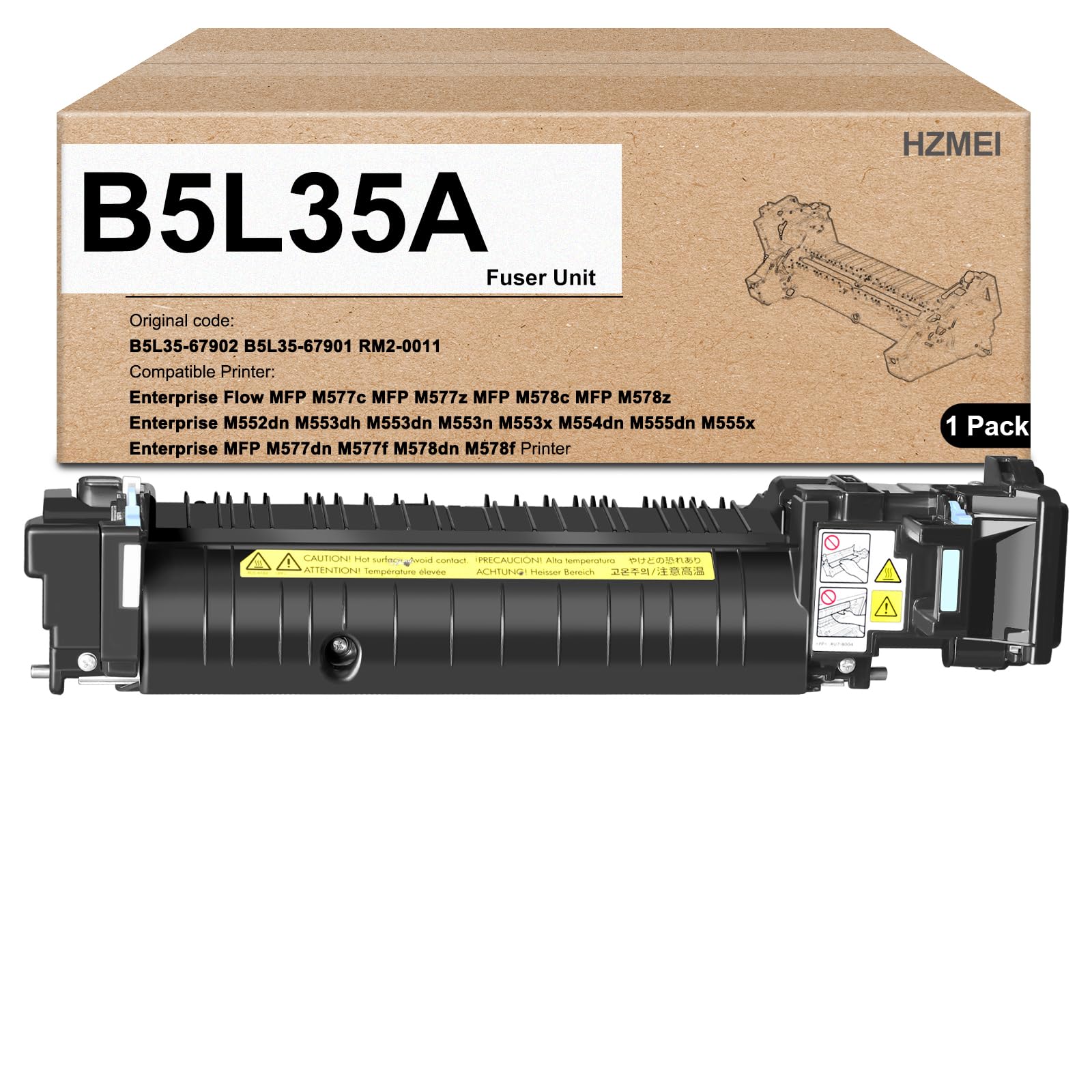HZMEI B5L35A Fuser Unit Compatible with B5L35-67902 B5L35-67901 RM2-0011