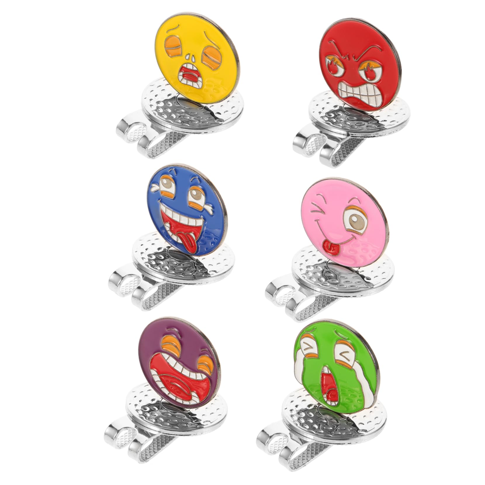 TOYANDONA Marcadores De Bolas De Golf 6 Piezas Clips De Aleación para Sombreros De Golf Prácticos Portátiles Uso Al Aire Libre para Golfistas y Regalos