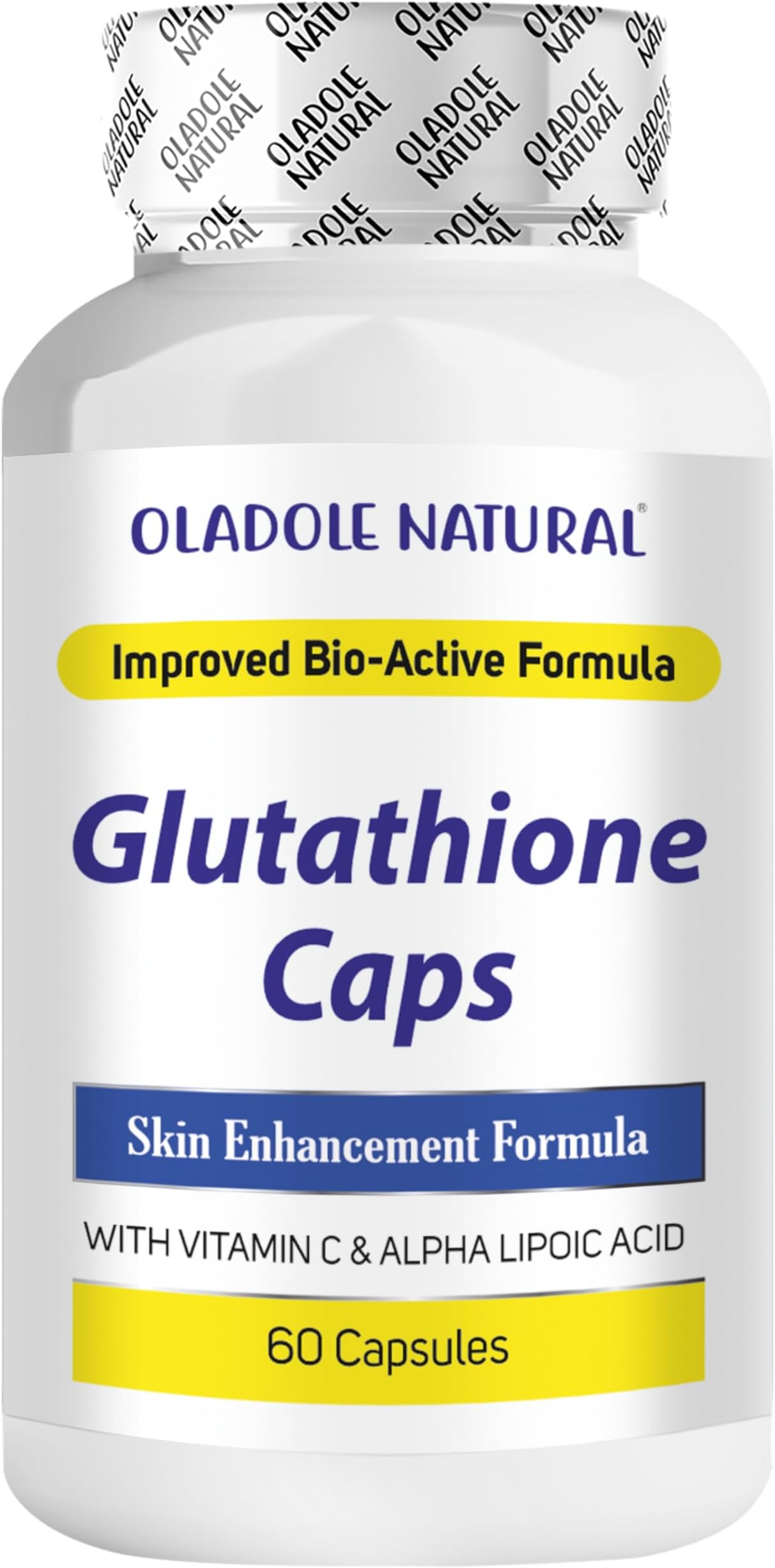 Glutathione 60 Capsules | Complex with Vitamin C & Alpha Lipoic Acid | Triple Strength Formula Boosts Collagen for Skin Brightening, Dark Spot Reduction & Anti-Aging