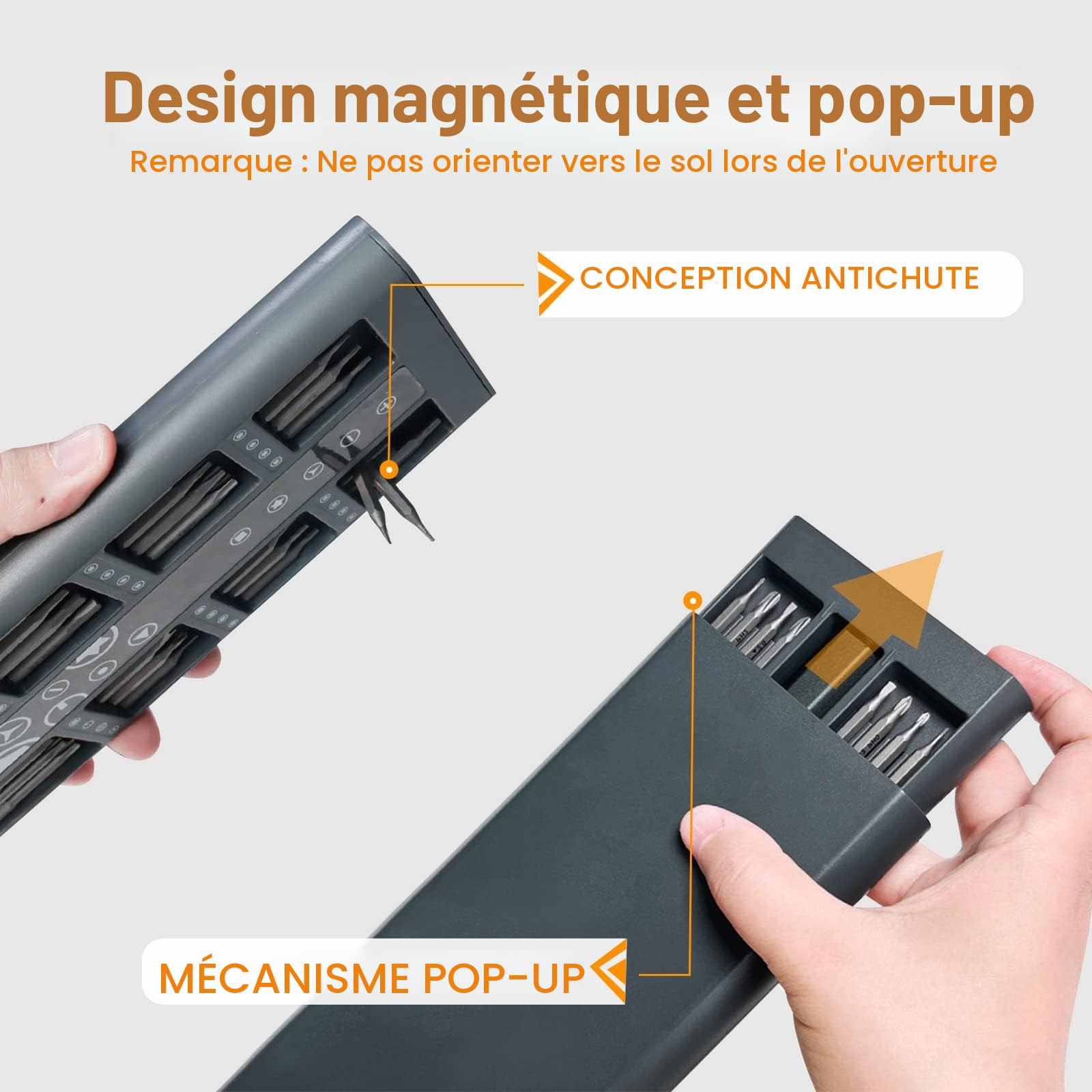 Tournevis Electrique Sans Fil,66 en 1 Tournevis de Precision,Tournevis électrique-precision Avec LED,Kit Tournevis de Précision,Mini Tournevis,Tournevi Electronique Pour jouets, montres
