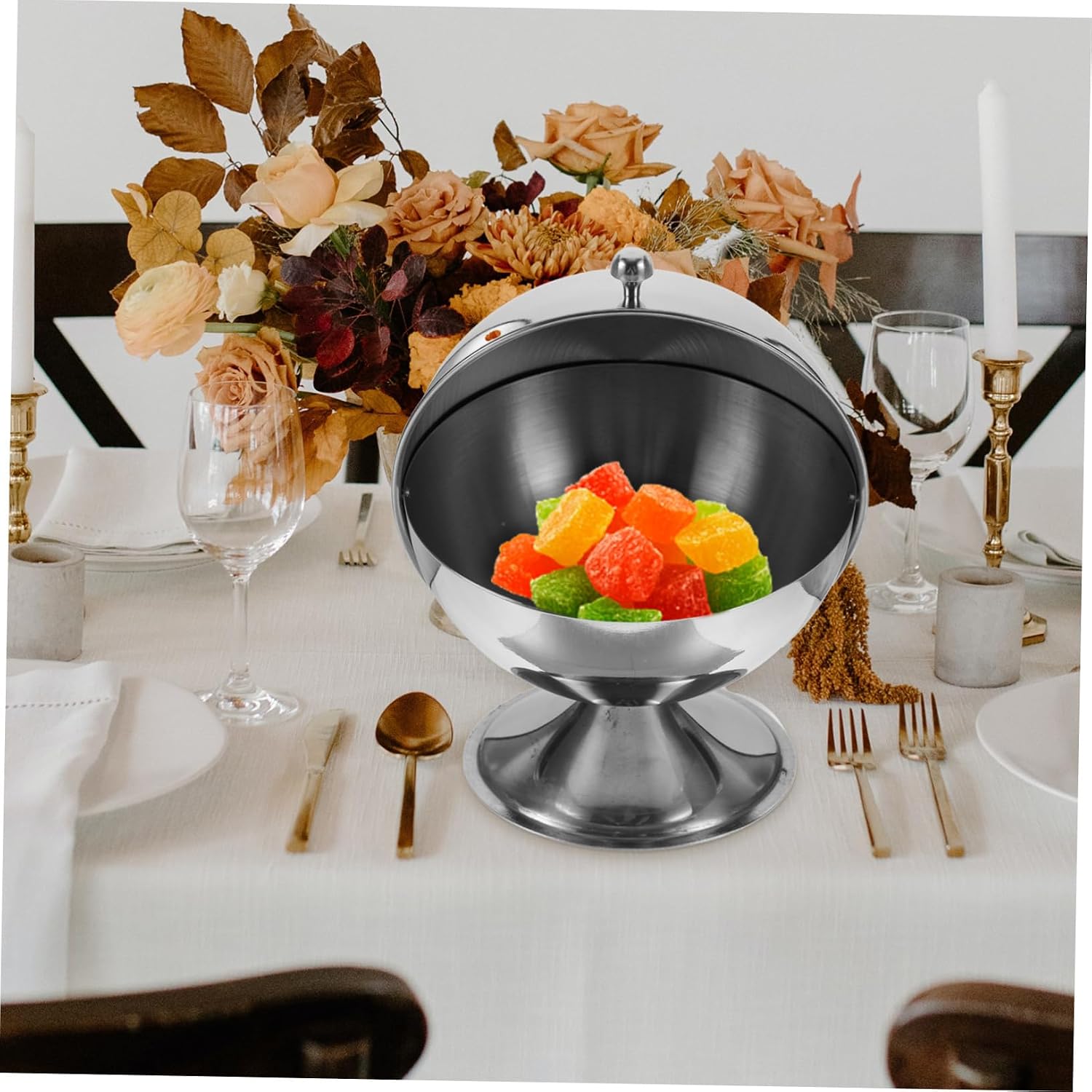 Stainless Steel Sugar Bowl with Roll Top Lid Sealed Condiment Jar for Sugar Salt and Spices Kitchen Essential Dustproof Design Material