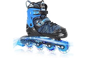 Nattork Boys Rollerblades Size 1-4: Super Safe & Supportive Inline Skates for Kids