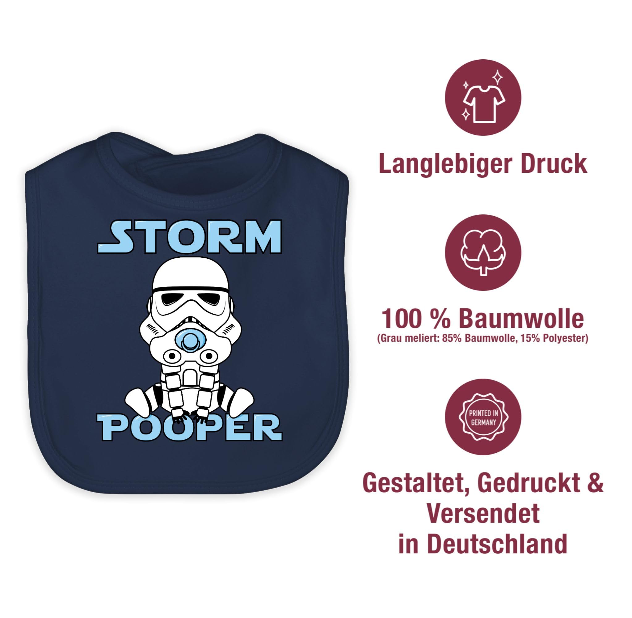 Shirtracer - Baby Lätzchen - Sprüche - Storm Pooper I Stormpooper