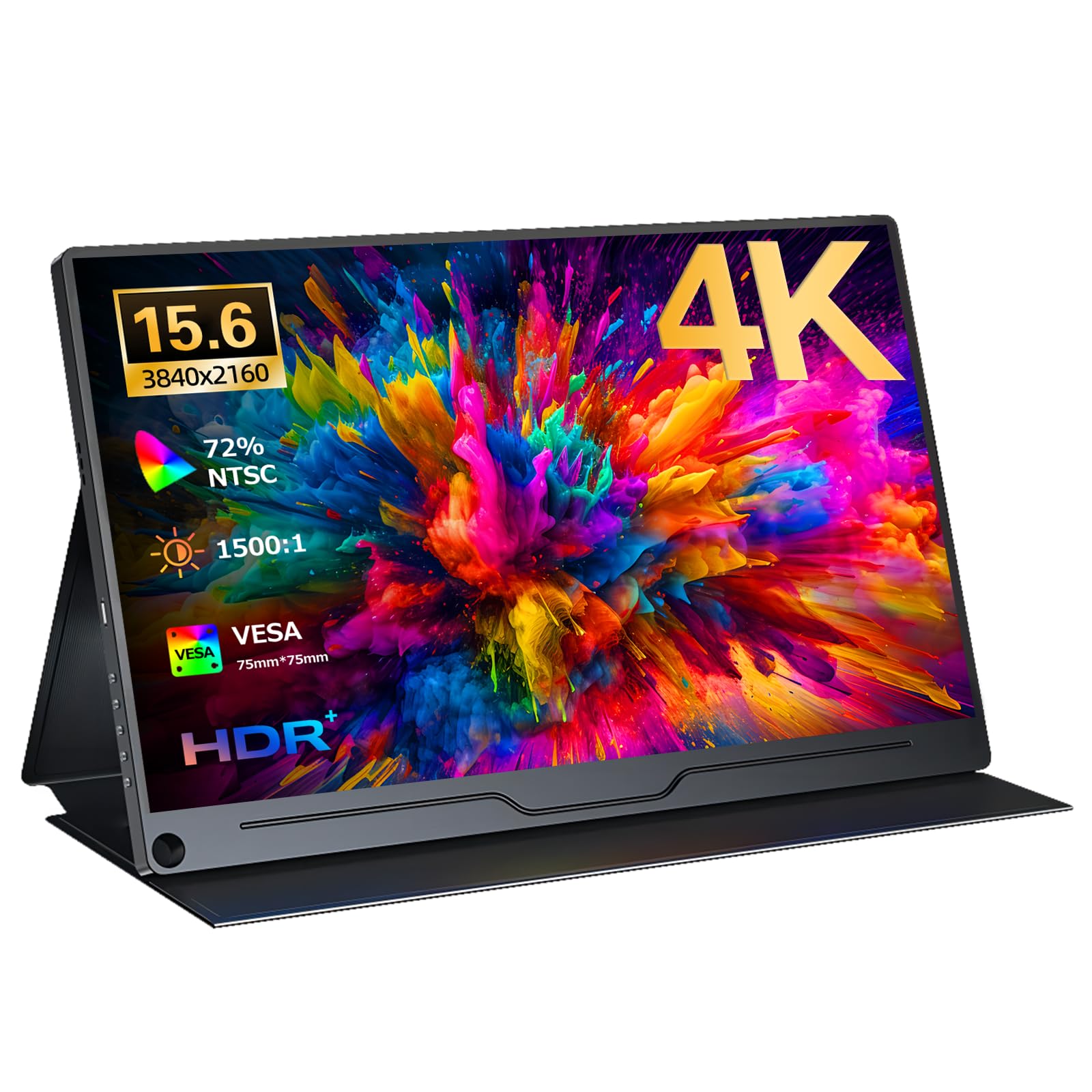 tragbarer 15,6-zoll-4k-uhd-monitor ips-display usb-c-hdmi-schutzhülle
