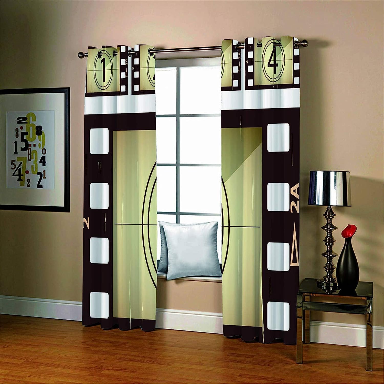 Tende Termiche Isolanti - Il Film Inizia 300 X 280 Cm Tende-Stampa Foto 3D,Tende Oscuranti Con Occhielli Per Finestre Cameretta Bambina Camera Da Letto/Tessuti Insonorizzant Ufficio -6X2Z+F1X