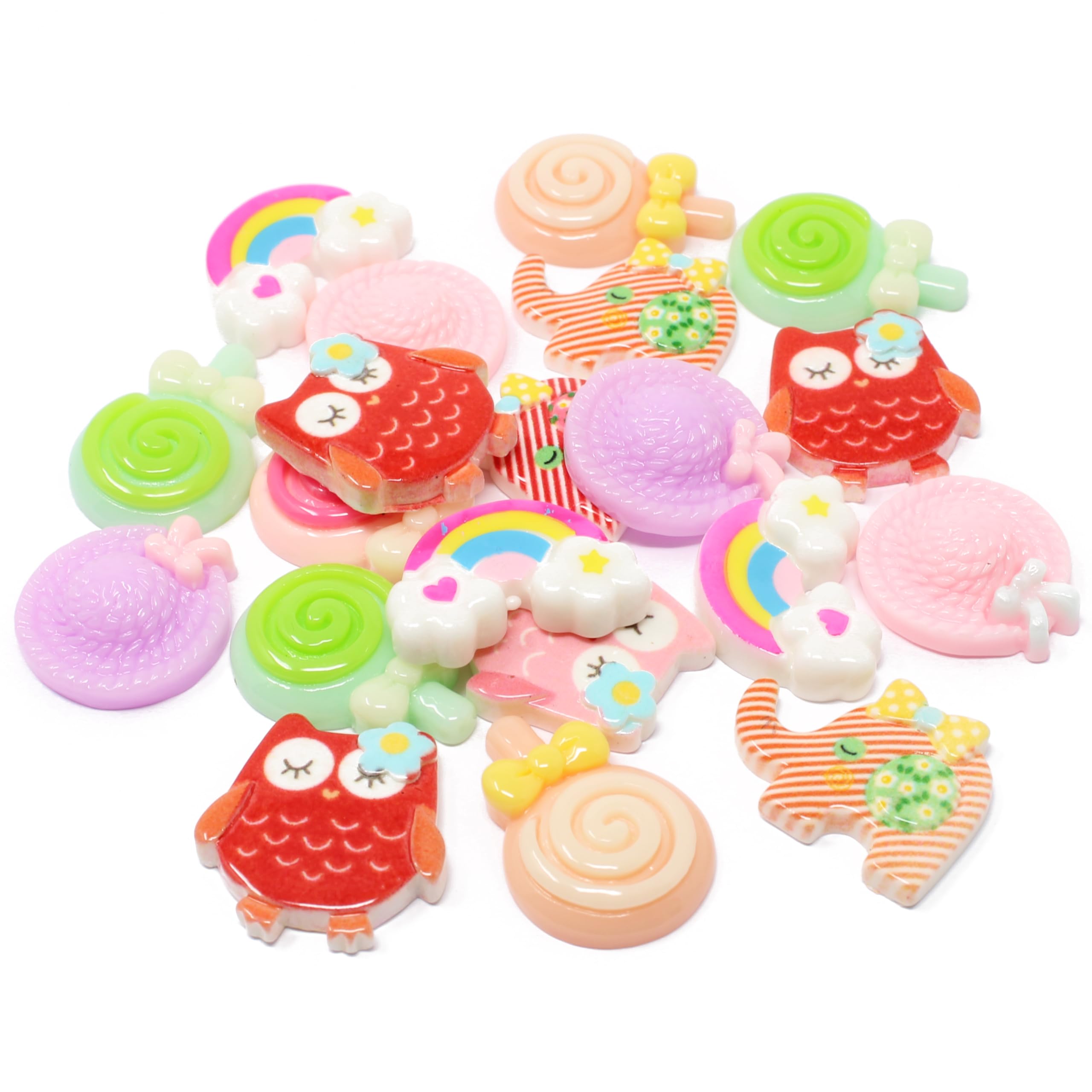 Wedding Touches Multicolor 20 Mix Cute Shabby Chic Resin Flatbacks Craft Cardmaking Embellishments