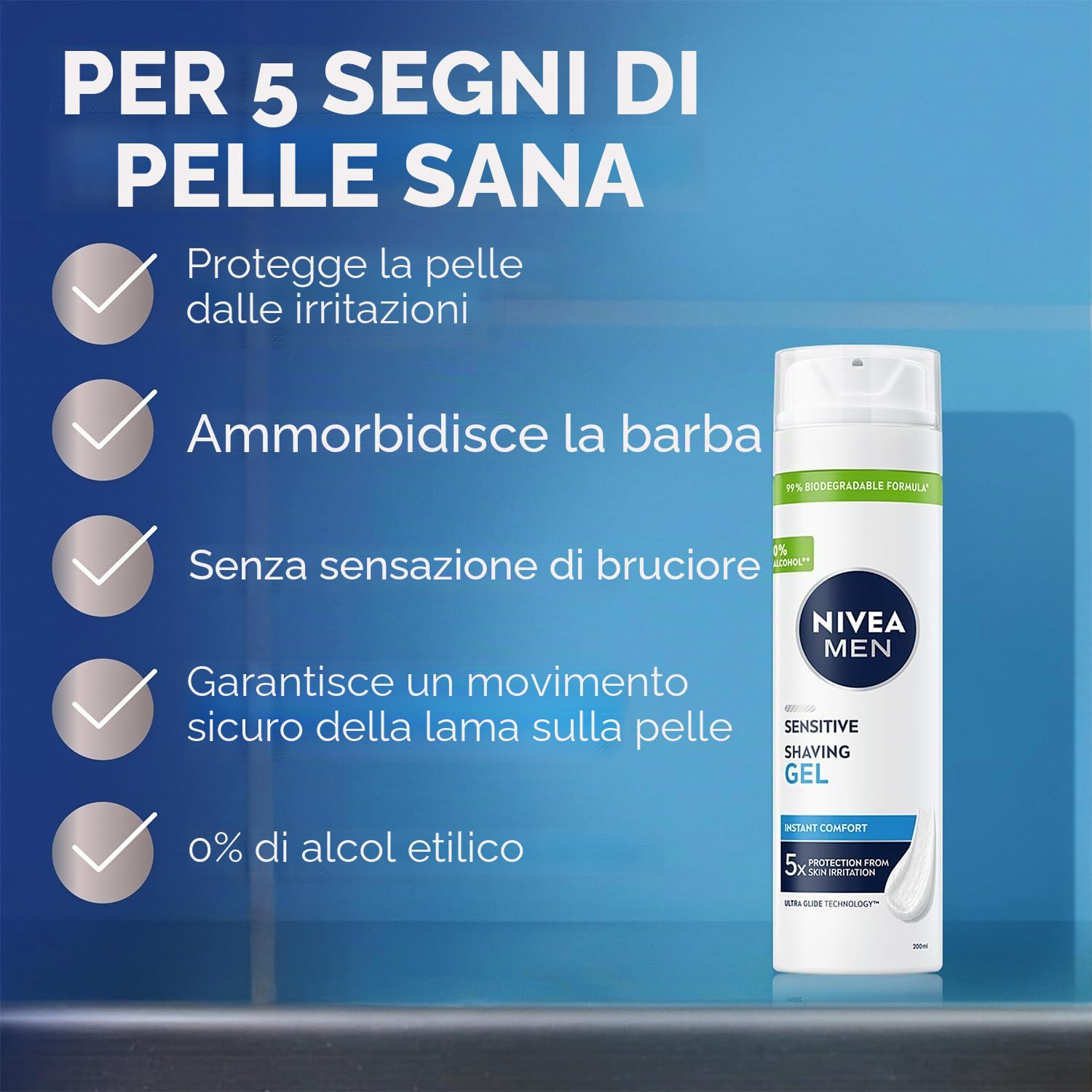 NIVEA NIVEA MEN Sensitive Gel da barba lenitivo 200 ml