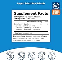 Vista 2 de OptimalAmino La mejor bebida de recuperación antes y después del entrenamiento, suplemento de aminoácidos esenciales de uso del 99%, certificado NSF
