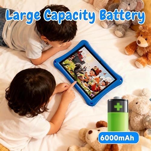 Miniatura 6 de Tableta para niños, tableta Android 13 de 10.1 pulgadas, 12 GB+64 GB, 1 TB expandible, WiFi 5G 6, BT 5.0, Quad-Core, 6000mAh, cámara dual, modo de