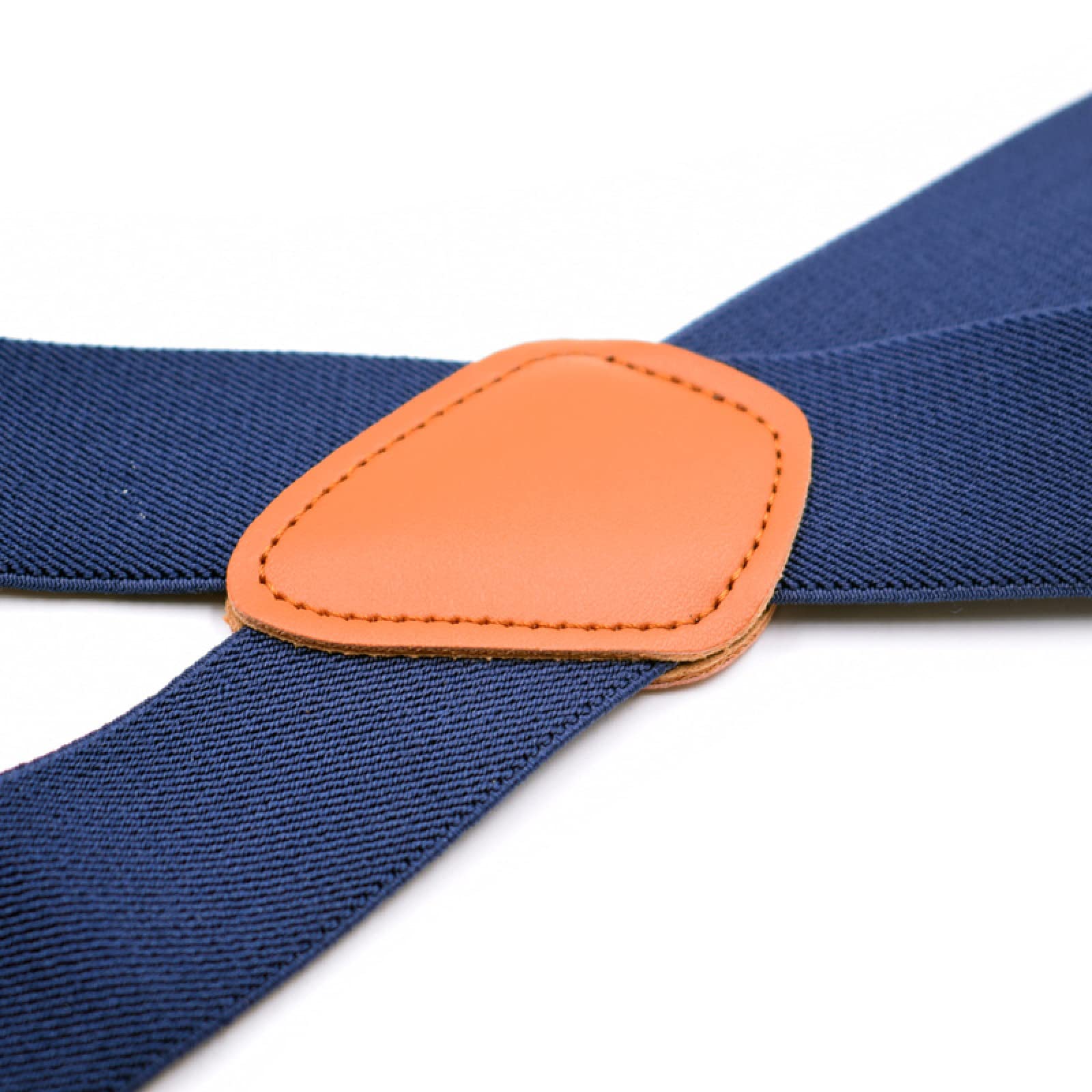 Clips de liguero, tirantes para hombre, 4 clips, correa elástica ajustable para exteriores, 2,5 x 120 cm, regalo para padre (marrón)
