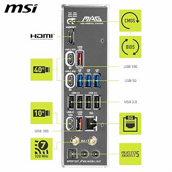 MSI MAG X870E TOMAHAWK WIFI Motherboard supports ATX - AMD Ryzen 9000/8000 / 7000 Processors, AM5-80A SPS VRM, DDR5 Memory Boost 8400+ MT/s (OC), PCIe 5.0 x16, M.2 Gen5, Wi-Fi 7, supports 5G LAN