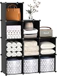 C&AHOME Organisateur de stockage cube, 6-Cube Unités, Cabinet de placards, DIY Étagère de livre modulaire en plastique, idéal pour la chambre, salon, bureau, 36.6" L x 12.4" W x 36.6" H Laiteux UPCS06M