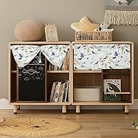 Vista 9 de VOGOL Cenefas con patrón de pájaros para ventanas de cocina, cenefa texturizada de lino con estampado floral y pájaros para ventanas pequeñas