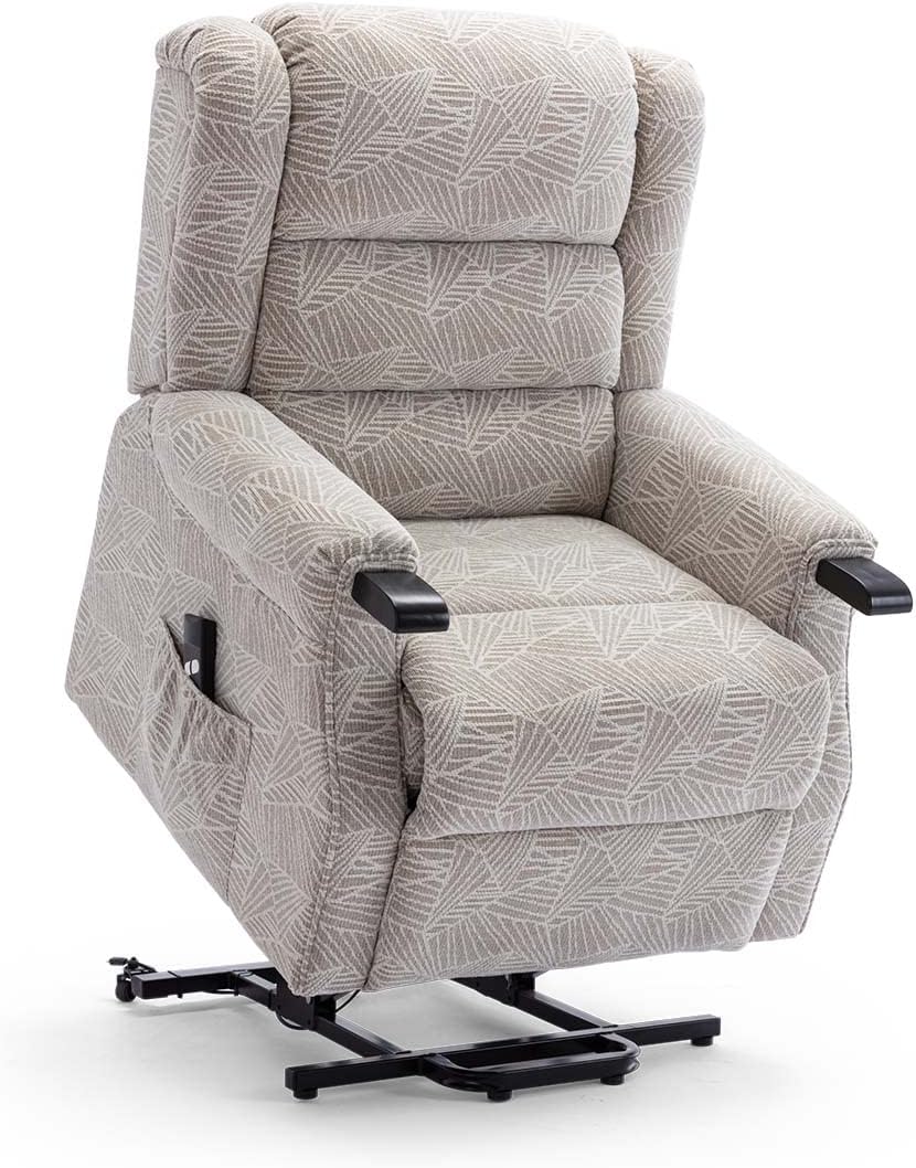 More4Homes ASHFIELD SINGLE MOTOR FABRIC RISER RECLINER ARMCHAIR