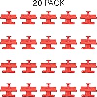 Vista 2 de On-Q AC1051-KH-20 Clips de poste para cerradura (paquete de 20), rojo