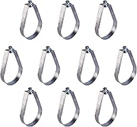 Highcraft 2-Inch Swivel Loop Pipe Hangers, Pre-Galvanized Steel, 10-Pack - Durable, Rust-Resistant Supports for Easy Pipe Suspension