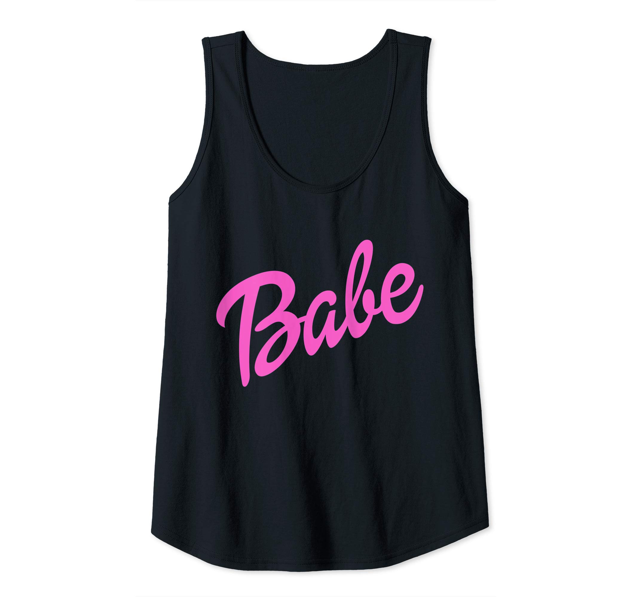 PlugGenius for HerWomens Pink Babe Script Women's Summer Tank Top