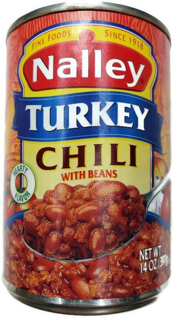 NalleyTurkey Chili Carne with Beans 14 Oz (Pack of 6)