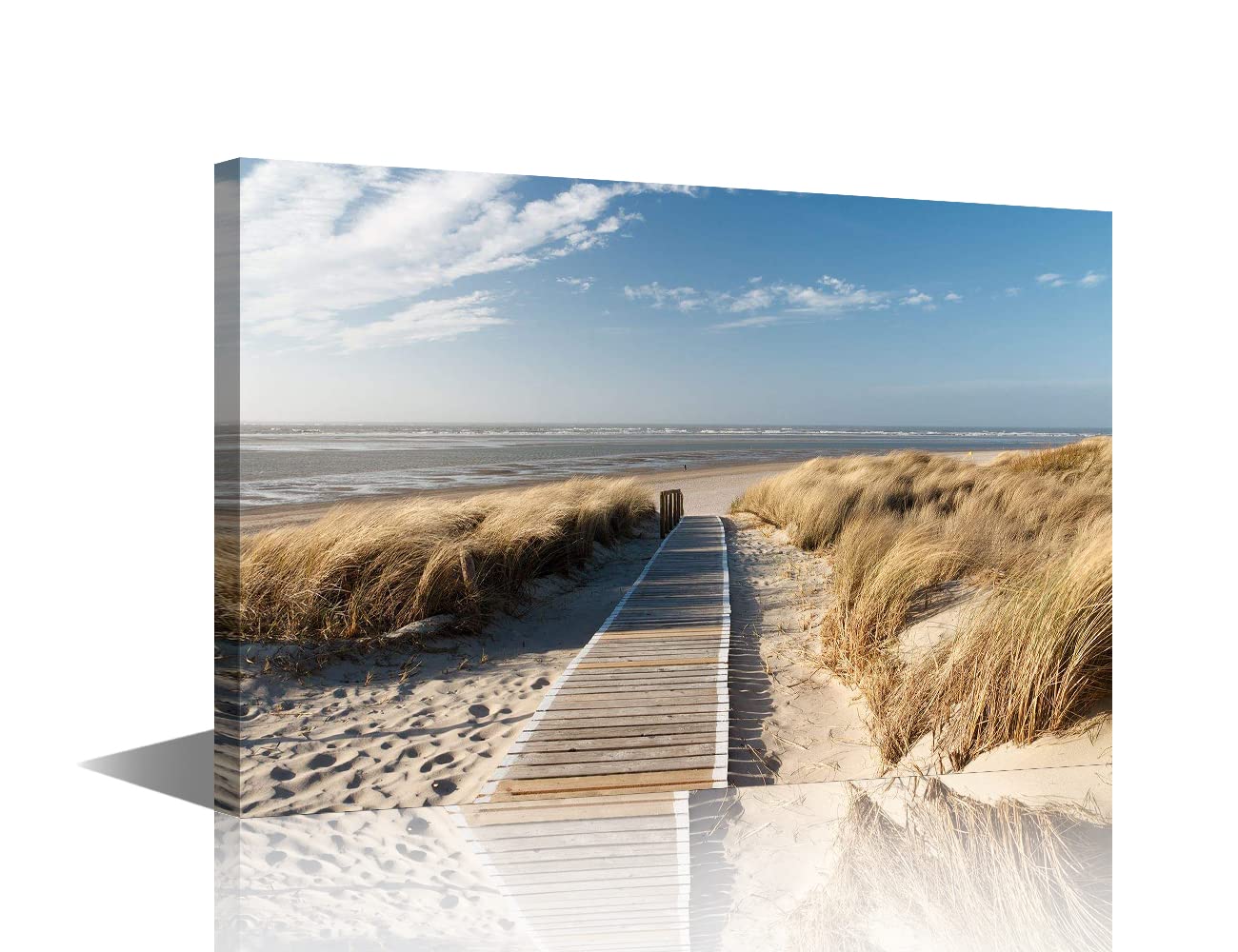 Generic Canvas Print Wall Art, Beach Tones, 8x12in, Coastal, Framed, Gallery Wrapped, Landscape, Smooth Finish
