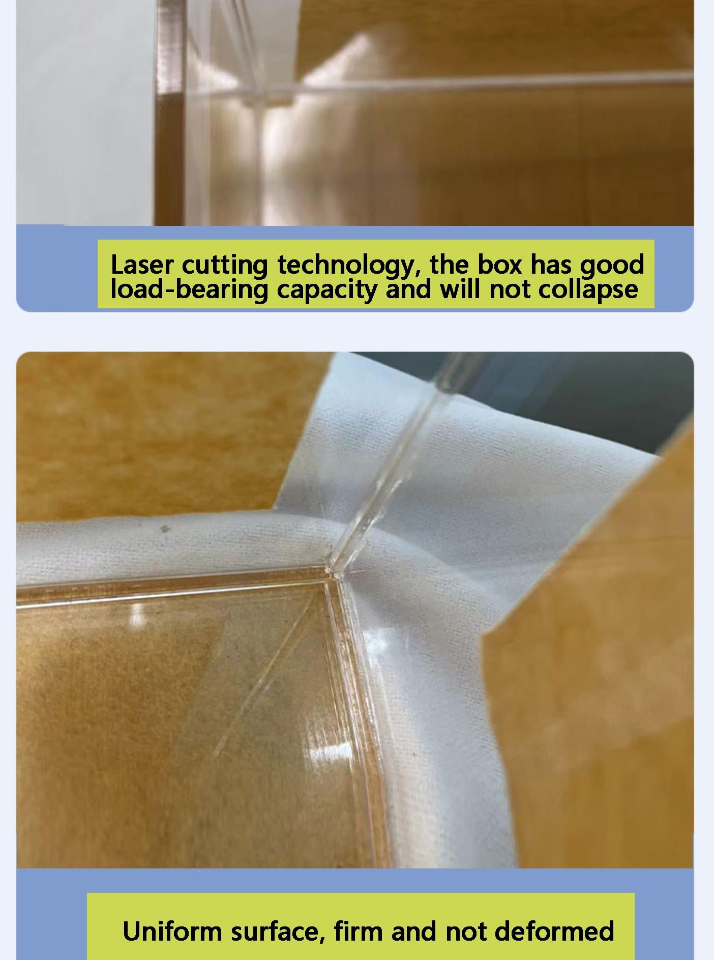 Vitrina acrílica para fotografía y almacenamiento de cosméticos, diseño dinámico de tanque de agua poco profundo, construcción acrílica duradera