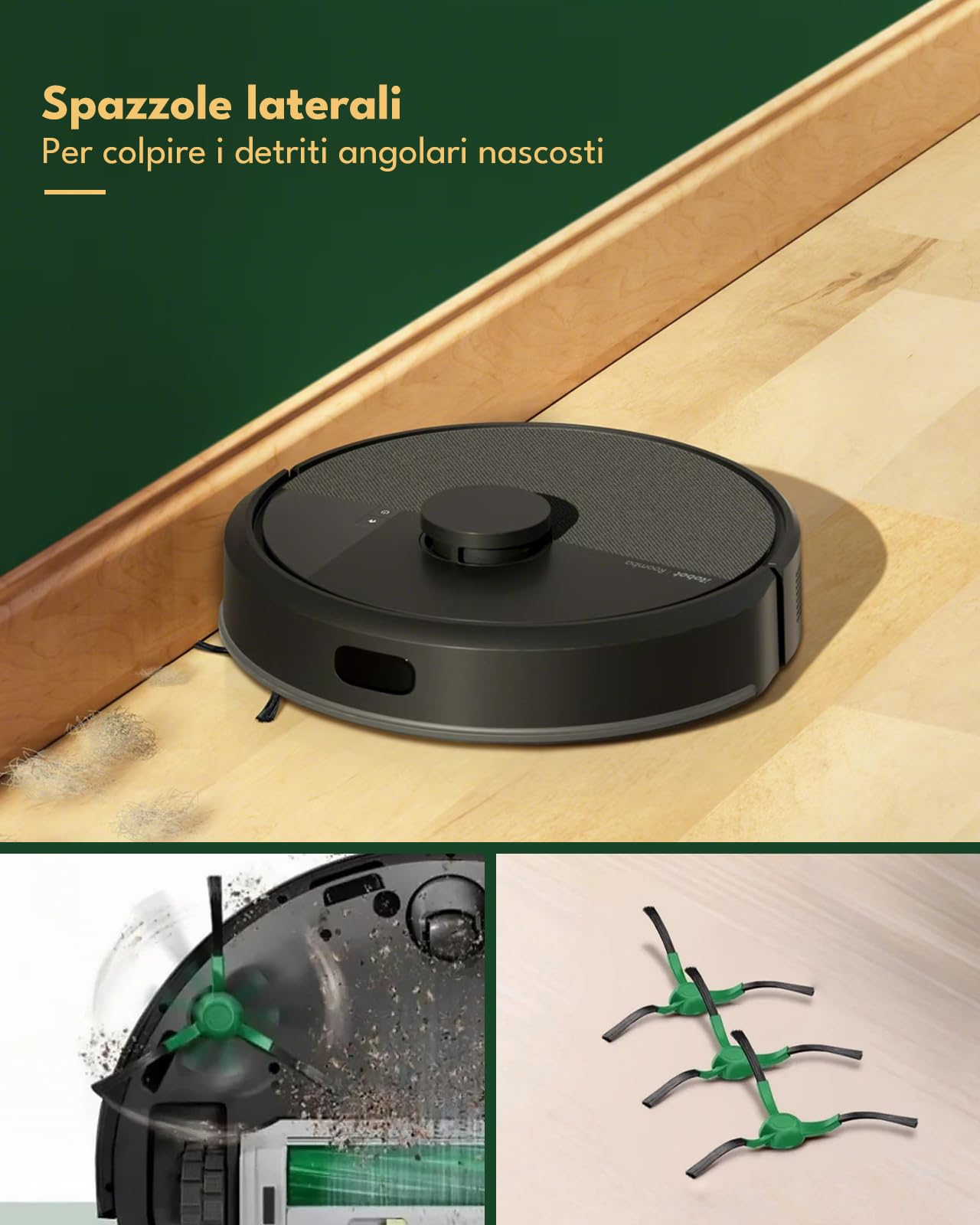 24 Accessori per iRobot Roomba Plus 405/505 Combo Robot Aspirapolvere : 1 Spazzola Principale, 6 Spazzole Laterali, 4 Filtri HEPA, 6 Sacchetti per Aspirapolvere, 6 Salviettine, 1 Spazzola